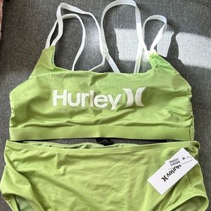 Women's Hurley 2 Piece Bikini Set Loli Green Size 1X